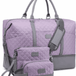 Weekender Bag, Large Travel Duffel Bag for Women, Carry on Overnight Bag with Shoe Compartment and Toiletry Bags
