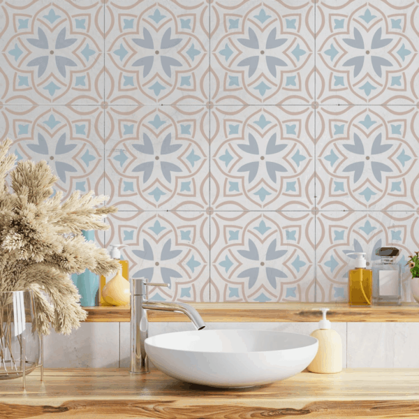 Reusable Tile Stencil 12X12Inch Large Floor Stencils for Painting Floors Wall Stencils for Painting Concrete Stencils for Patio Paint Stencils for Walls and Floors, Style 6 - Image 3