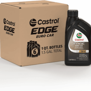 Edge Euro 5W-40 A3/B4 Advanced Full Synthetic Motor Oil, 1 Quart, Pack of 6