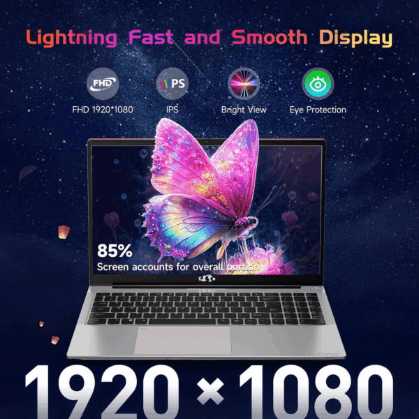 15.6-Fhd-Laptop Student-Laptop, 16GB RAM 1TB SSD, Intel Pentium Quad-Core N100 Processor (Up to 3.4Ghz) Backlit Keyboard Fingerprint Wifi 6 BT5.2 Business-Laptop, 2 Years Warranty Windows 11 Laptop - Image 2