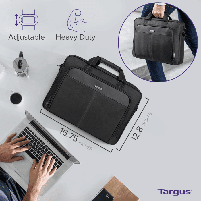 Unisex-Adult Slim Briefcase with Crossbody Shoulder Bag - Image 9