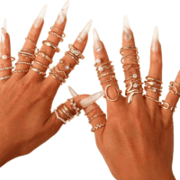 Gold Knuckle Rings Set for Women Stackable Joint Finger Midi Rings Dainty Cubic Crystal Zirconia Simple Hollow Twist Cute Rings Pack Jewelry Gift - Image 2