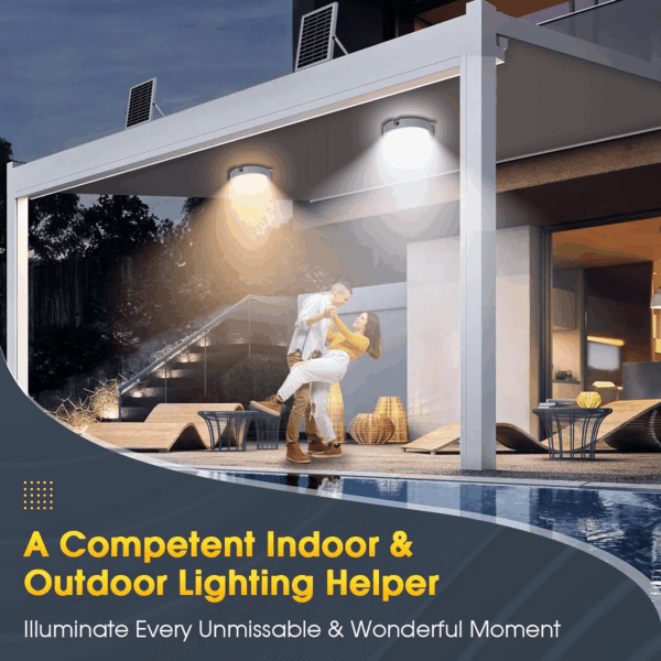 Solar Lights Indoor Home, Daytime Dimmable Ceiling Light with Remote, Cool White/Warm White 1000Lumen Outdoor Solar Shed Light with On/Off Switch for Barn, Porch, Patio, Carpot, Chicken Coop - Image 5