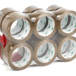 Brown Packing Tape Refills, Heavy Duty 12Rolls with 1 Dispenser for Packaging, Shipping and Moving, 2.4Mil 1.88 Inch X 60 Yard