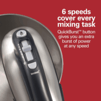 Classic Stand and Hand Mixer, 4 Quarts, 6 Speeds with Quickburst, Bowl Rest, 290 Watts Peak Power, Black and Stainless - Image 6