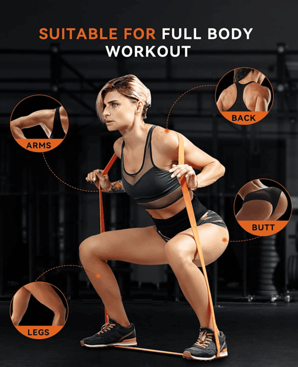 Pull up Assistance Bands - Set of 5 Resistance Heavy Duty Workout Exercise Stretch Fitness Bands Assist Set for Body, Instruction Guide and Carry Bag Included - Image 5