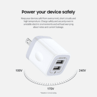 USB Wall Charger, Charger Adapter,  2-Pack 2.1A Dual Port Quick Charger Plug Cube for Iphone 15 14 13 12 11 Pro Max 10 SE X 8 7 plus Samsung Galaxy S23 S22 Power Block Fast Charging Box Brick - Image 4