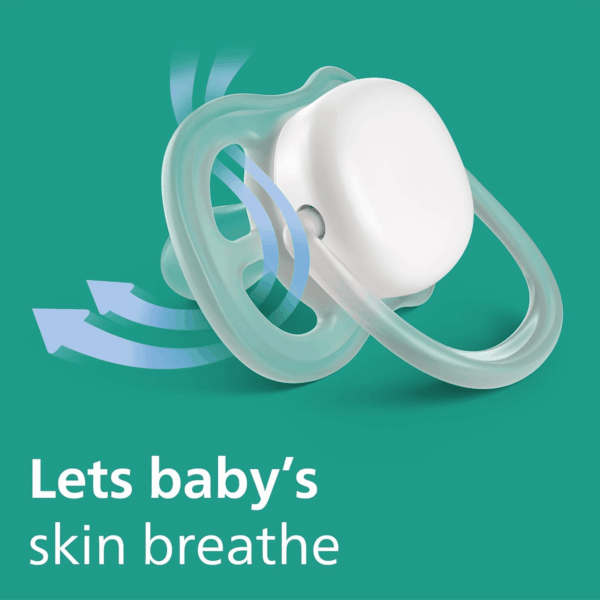 Philips  Ultra Air Pacifier - 4 X Light, Breathable Glow-In-The-Dark Baby Pacifiers for Babies Aged 6-18 Months, BPA Free with Sterilizer Carry Case, SCF376/08 - Image 7