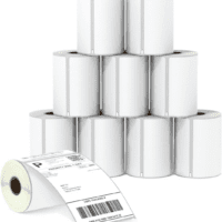 - Compatible DYMO 1744907 (4" X 6") Shipping Labels, Perforated, Compatible with DYMO Labelwriter 4XL Rollo & Zebra, NOT Fit 5XL [10 Rolls/2200 Labels]