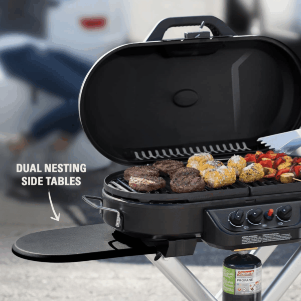 Roadtrip 285 Portable Stand-Up Propane Grill with 3 Adjustable Burners & Instastart Ignition, 20,000 Btus of Power for Outdoor Cooking - Image 6
