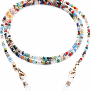 Mask Lanyard Eyeglasses Chain Healing Crystal Beaded Sunglasses Chains with Pearl for Women