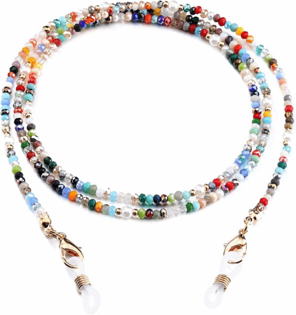 Mask Lanyard Eyeglasses Chain Healing Crystal Beaded Sunglasses Chains with Pearl for Women