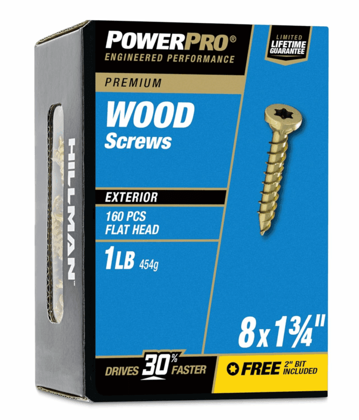 48596 Wood Screws, #8 X 1-3/4", Premium Outdoor Deck Screws, Rust Resistant, Epoxy Coated Bronze, 1Lb Box, 175 Pcs - Image 10