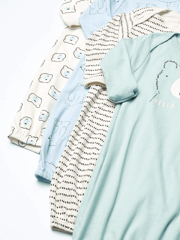 Baby Boy and Girls 4-Pack Sleeper Gown - Image 3