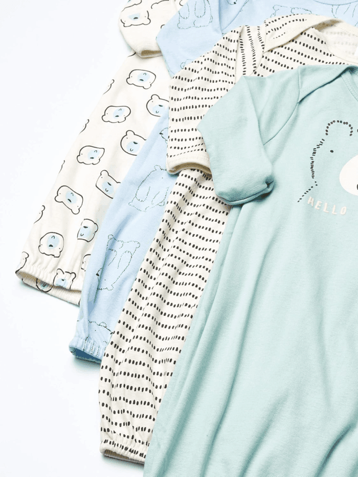 Baby Boy and Girls 4-Pack Sleeper Gown - Image 3
