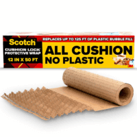 Cushion Lock Protective Wrap, 12 in X 50 Ft, Sustainable Packaging Solution for Packing, Shipping and Moving, No Scissors or Tape Needed, Great Alternative to Bubble Cushion Wrap (PCW-1250)