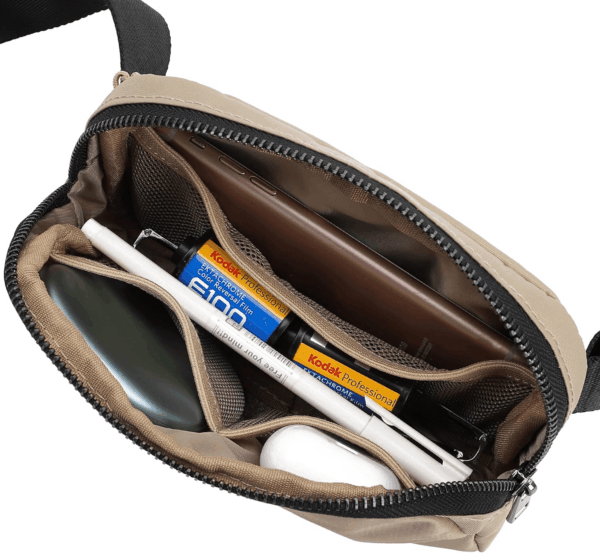 Mini Fanny Pack Khaki Belt Bag for Women and Men, Fashionable Waterproof Waist Pack with Adjustable Strap for Traveling, Hiking, Jogging, Cycling - Image 5