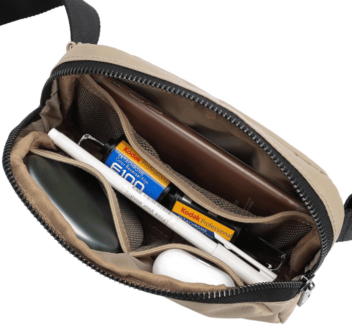 Mini Fanny Pack Khaki Belt Bag for Women and Men, Fashionable Waterproof Waist Pack with Adjustable Strap for Traveling, Hiking, Jogging, Cycling - Image 5