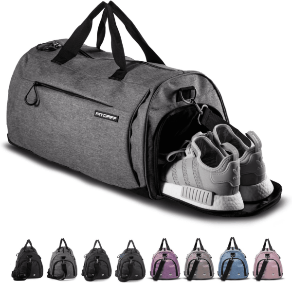 ® Gym Bag for Men & Women with Shoe & Wet Compartment - Duffle Bag for Travel, Sports, Fitness & Workout