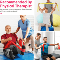 Resistance Bands for Working Out, Exercise Bands for Physical Therapy, Stretch, Recovery, Pilates, Rehab, Strength Training and Yoga Starter Set - Image 4