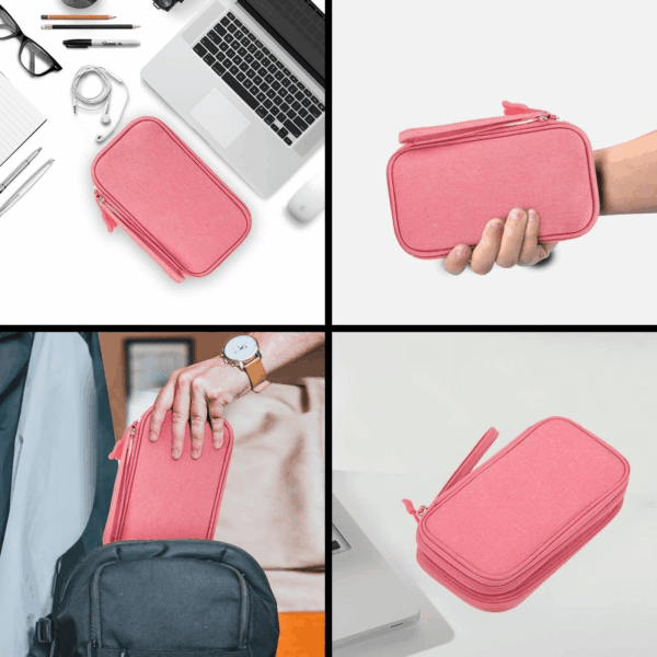 Electronic Organizer Travel USB Cable Accessories Bag/Case,Waterproof for Power Bank,Charging Cords,Chargers,Mouse,Earphones Flash Driver - Image 7