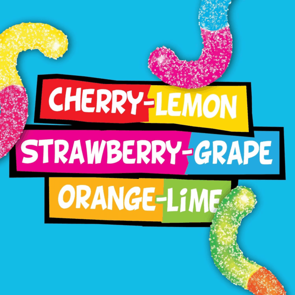 Sour Brite Crawlers Candy, Original Flavored Sour Gummy Worms, 7.2 Ounce - Image 2
