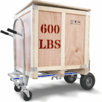 Convertible Dolly Cart with Wheels, 2 in 1 Heavy Duty Aluminum Hand Truck Dolly Foldable,With 2 Large Wheels & Brakes,1000Lbs Load for Furniture, Electrical Appliances & Large Cartons - Image 3