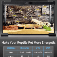 T8 Reptile Light Fixture Combo Kit 15W (New Upgrade), UVB Reptile Light Fixture with Desert UVB 10.0 18" Fluorescent Tube, UVA UVB Reptile Light for Lizard, Bearded Dragon, Tortoise - Image 4