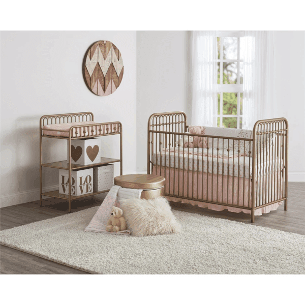 Monarch Hill Ivy Metal Crib, Gold - Image 11