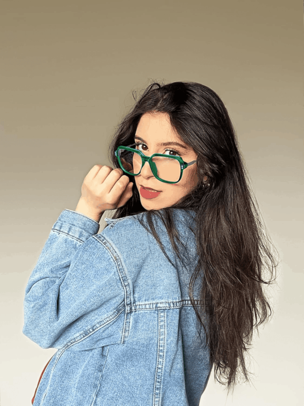 Oversized Blue Light Blocking Glasses with Chic Square TR90 Frame and Metal Temple for Women Men REMY - Image 2