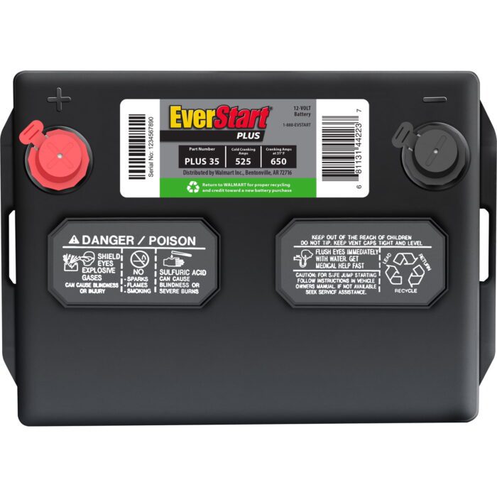 plus Lead Acid Automotive Battery, Group Size 35 12 Volt, 525 CCA - Image 5