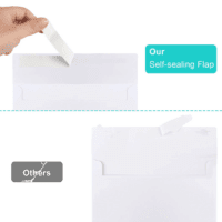 50 Packs 5X7 Envelopes, White A7 Envelopes, 5X7 Envelopes for Invitations, Printable Invitation Envelopes, Envelopes Self Seal for Weddings, Invitations, Photos, Postcards, Greeting Cards, Mailing - Image 3