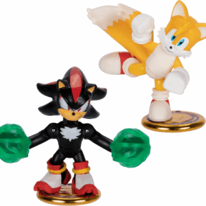Sonic the Hedgehog versus Pack with Tails and Shadow, Mini Collectable Battling Action Warriors, 2.25 Inches Tall, Contains 2 Battle Controllers