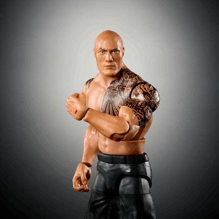 Elite Action Figure & Accessories, Series #115 6-Inch Collectible the Rock with 25 Articulation Points & Swappable Hands - Image 3