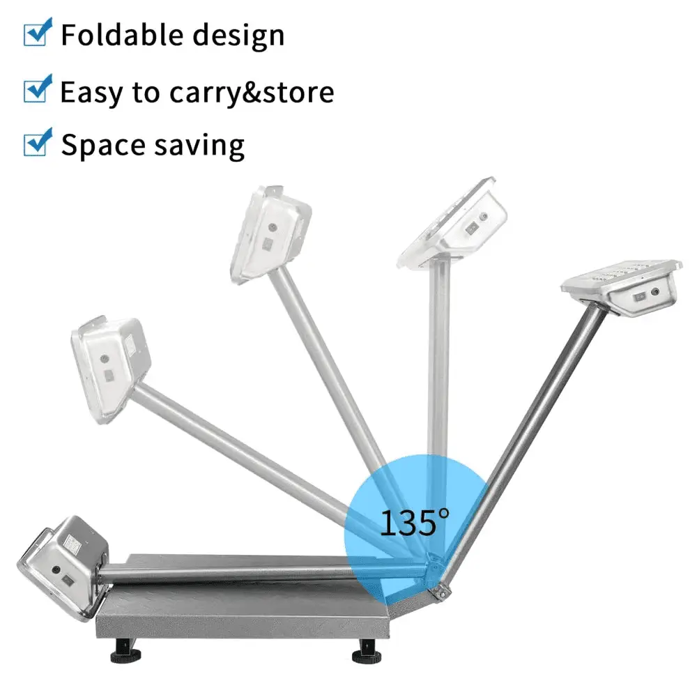 220Lb Weight Electronic Platform Scale,Digital Floor Heavy Duty Folding Scales,Stainless Steel High-Definition LCD Display, Perfect for Postal Luggage Shipping Mailing Package Price Computing - Image 15