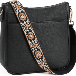 Crossbody Bags for Women Trendy Vegan Leather Hobo Purses Shoulder Handbags with Wide Shoulder Strap