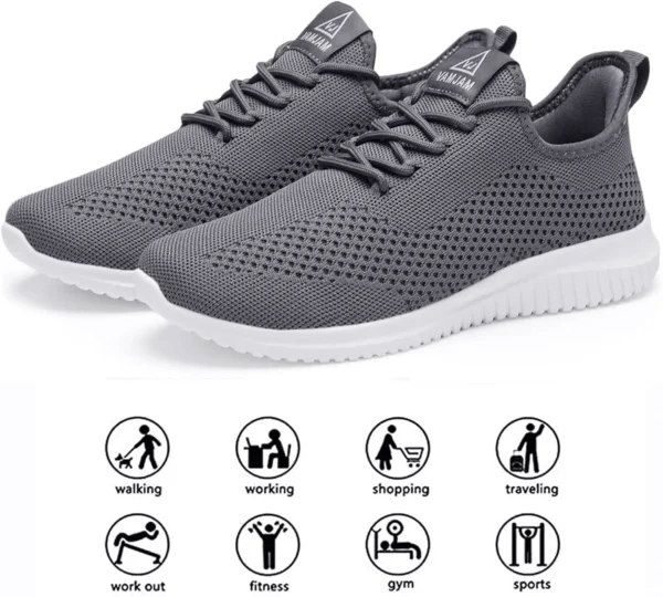 Men'S Running Shoes Ultra Lightweight Breathable Walking Shoes Non Slip Athletic Fashion Sneakers Mesh Workout Casual Sports Shoes - Image 4
