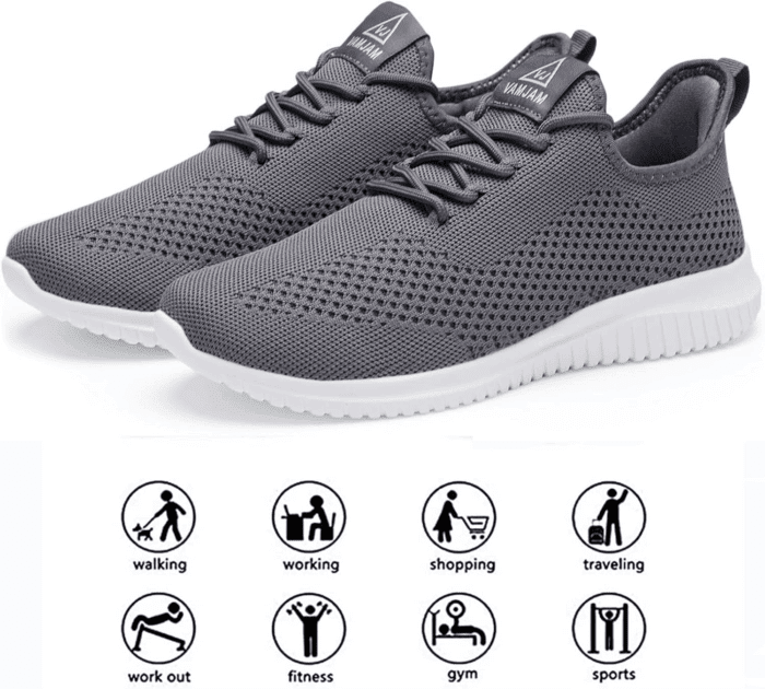 Men'S Running Shoes Ultra Lightweight Breathable Walking Shoes Non Slip Athletic Fashion Sneakers Mesh Workout Casual Sports Shoes - Image 4