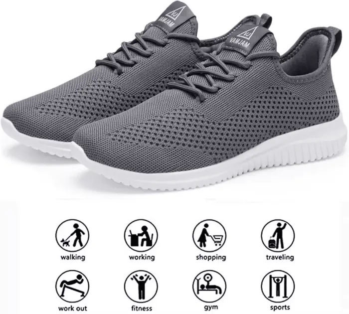 Men'S Running Shoes Ultra Lightweight Breathable Walking Shoes Non Slip Athletic Fashion Sneakers Mesh Workout Casual Sports Shoes - Image 4