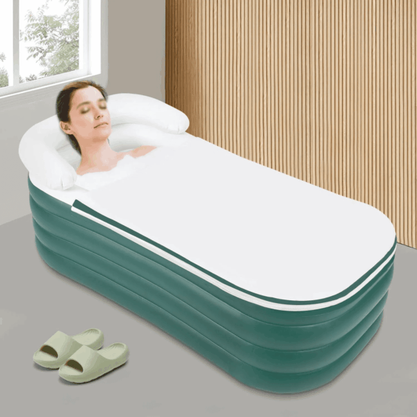For Adult Spa Inflatable Adult Bath Tub, Foldable Portable Inflatable Soaking Bathtub with Electric Air Pump Blow up Bathtub - Image 4