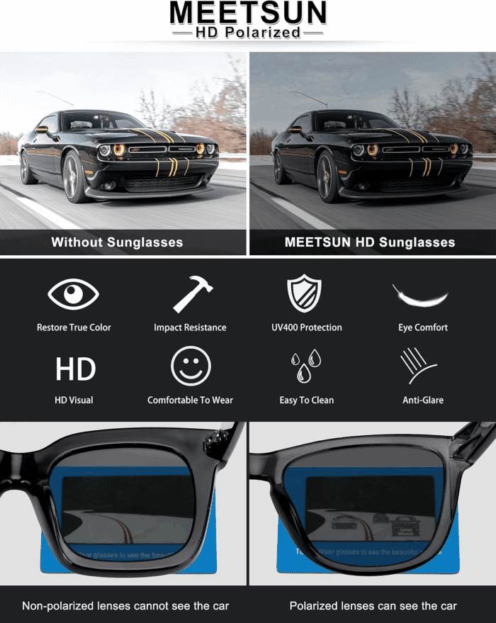 Polarized Sunglasses for Women Men Trendy Classic Retro Designer Style - Image 5