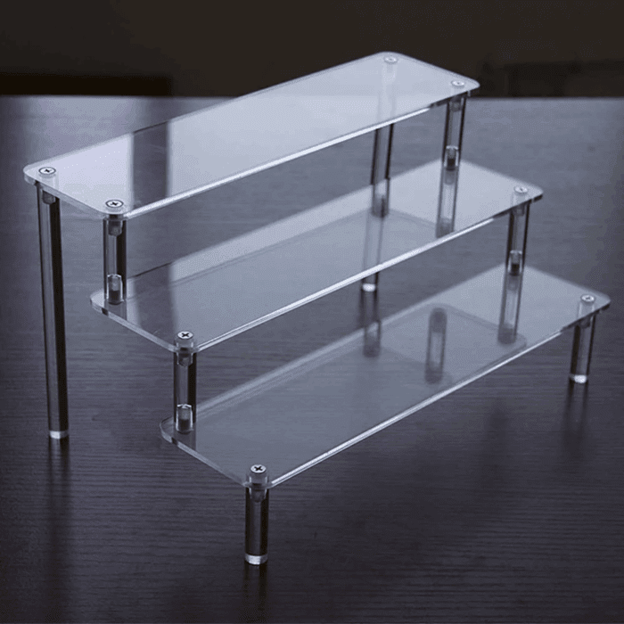 3-Level Display Stand for Toys & Fragrances Transparent Acrylic Cologne Organizer