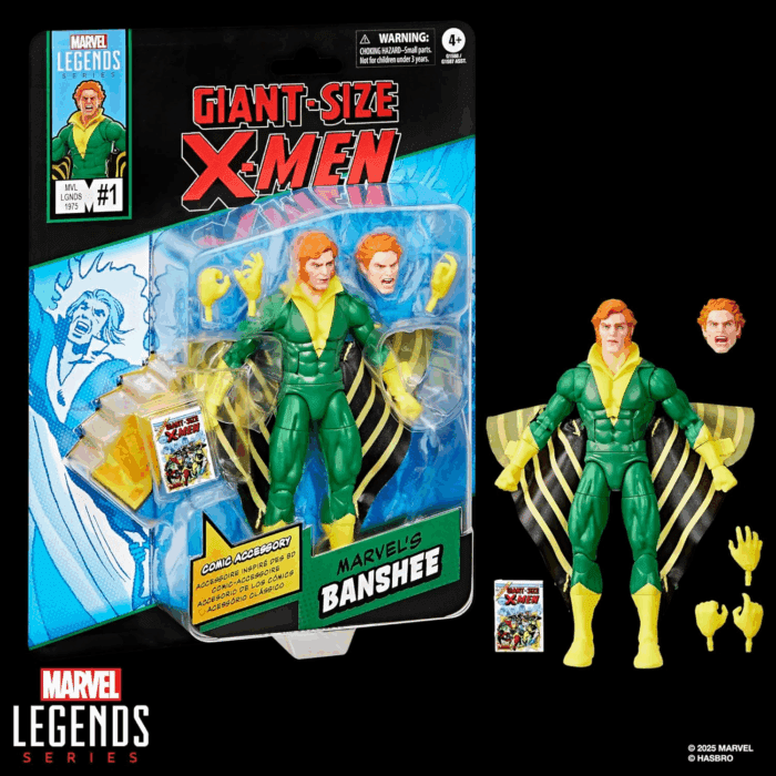 Legends Series Banshee, Giant-Size X-Men #1 (1975) Comics-Inspired Collectible 6-Inch Scale Action Figure with Character-Sized Comic Accessory - Image 11