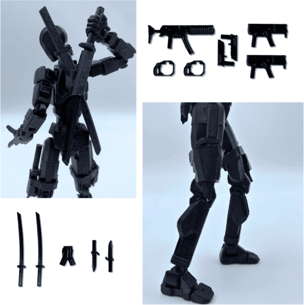 Assembed 3D Printed 5.54'' Stick 13 Action Figure, Multi-Jointed Titan13, Articulated T13 Desktop Decoration,12 in 1 D13 Accessories Best Birthday Festival Gift - Image 2