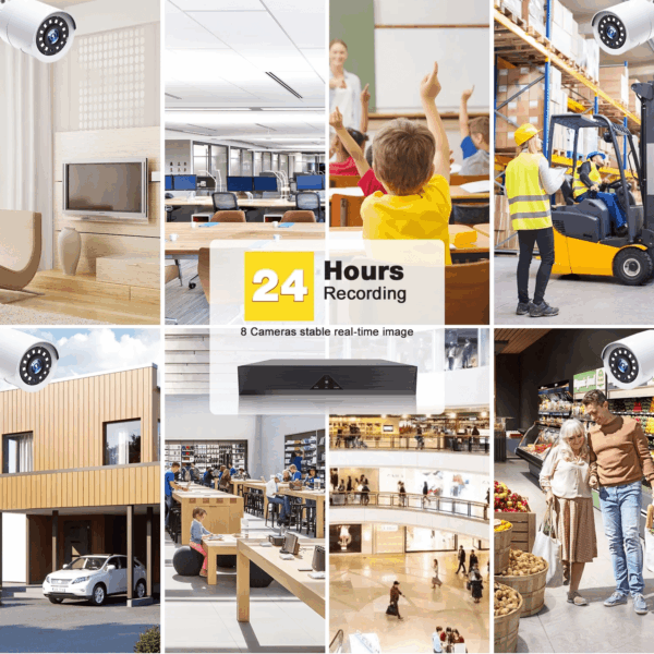 SC35 8CH Wired Security Camera System Outdoor with 3TB Hard Drive 8Pcs 1080P Bullet Surveillance Cameras HDMI Connector - Image 9