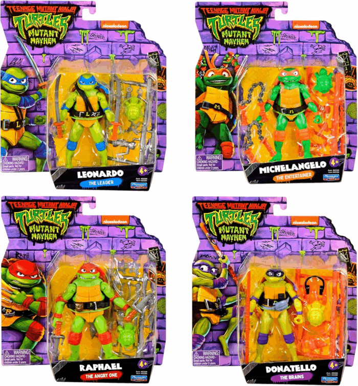 : Mutant Mayhem Basic Figure Turtle 4-Pack Bundle by - Image 3