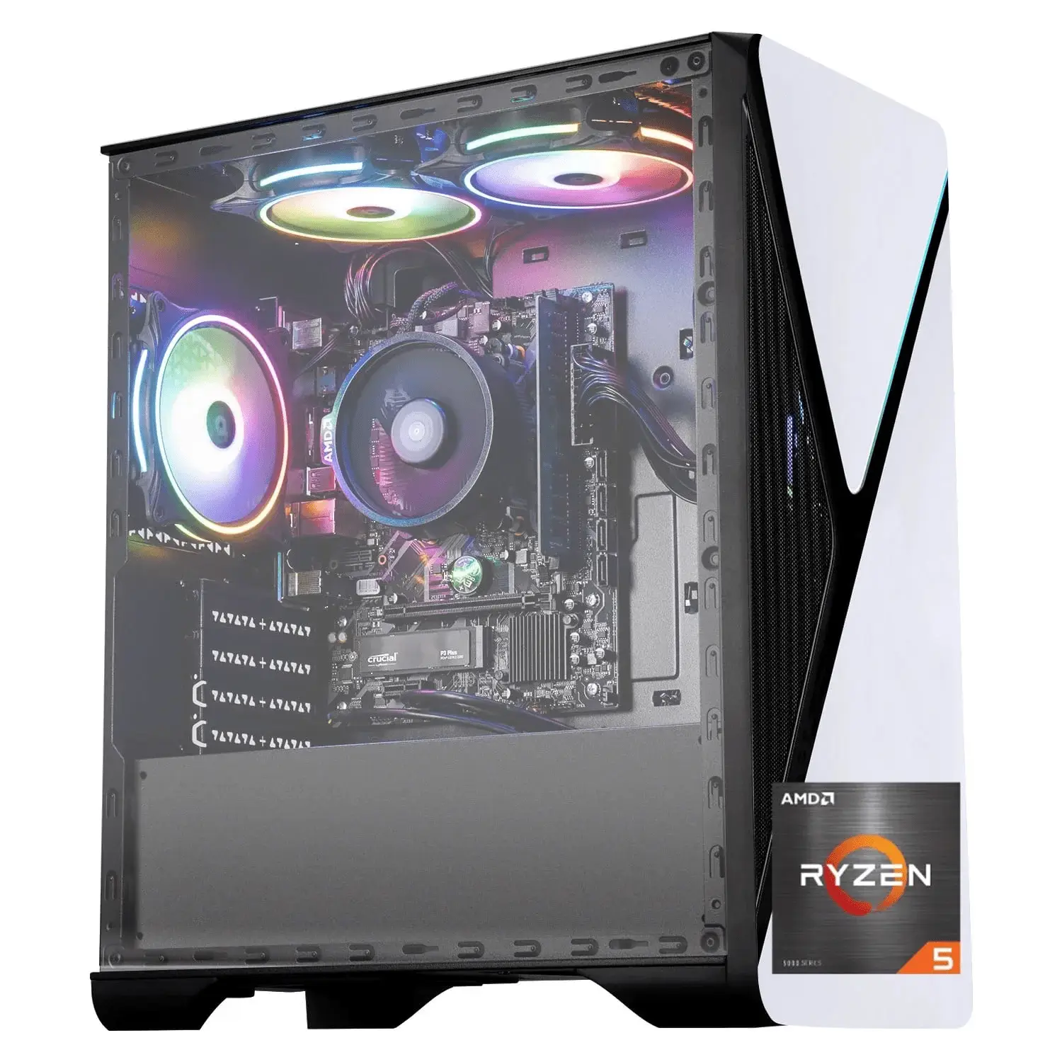 Gaming Desktop PC, Amd Ryzen 5 5600G, AMD Radeon Graphics, 16GB Ram, 1TB SSD, Windows 11 Home