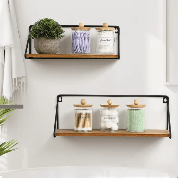 6-Pack Bamboo Qtip Holders - Bathroom Storage for Cotton Balls, Swabs, Pads, Floss - Image 6