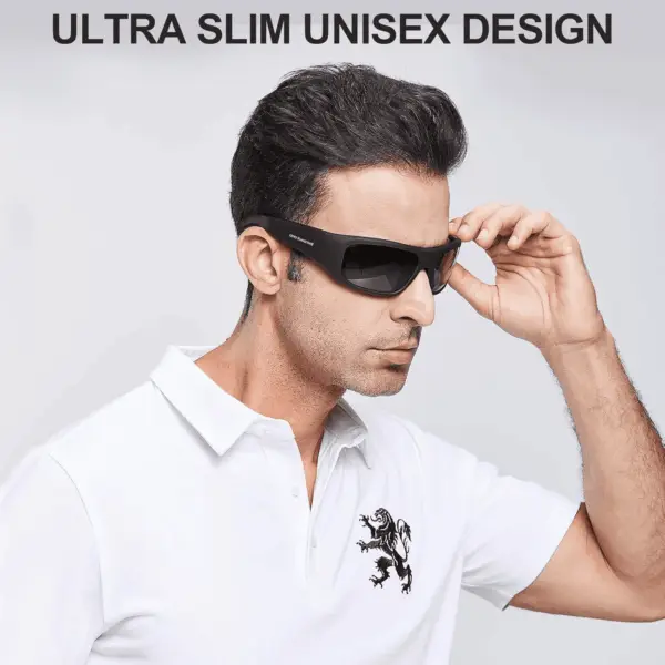 Oho Smart Glasses,Polarized Sunglasses with Bluetooth Speaker,Athletic/Outdoor UV Protection and Voice Control,Unisex(Grey Lens) - Image 7