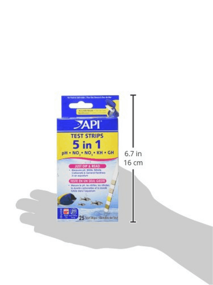 5-In-1 Test Strips Freshwater and Saltwater Aquarium Test Strips 25-Count Box - Image 9